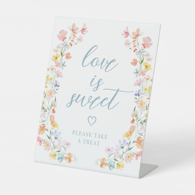 Signe De Table Symbole Mariage Pastel Meadow Flower Treat Favoris (Recto)