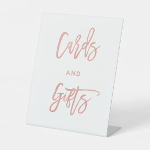 Signe De Table Symbole moderne chic Fairytale Rose Gold Cartes & 