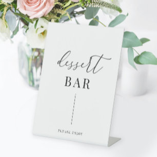 Signe De Table Symbole moderne élégant de mariage Dessert Bar