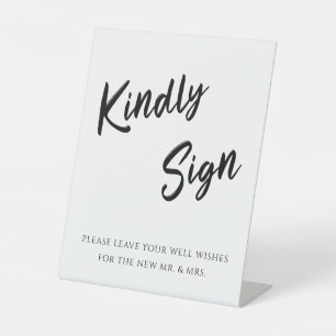 Signe De Table Symbole moderne Kindly Signal Mariage du livre d'o