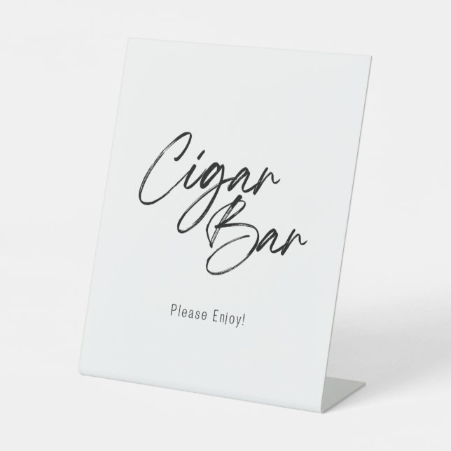 Signe De Table Symbole moderne Mariage Cigar Bar Pedestal (Recto)
