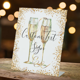 Signe De Table Symbole Piédestal Gold Parties scintillant Party