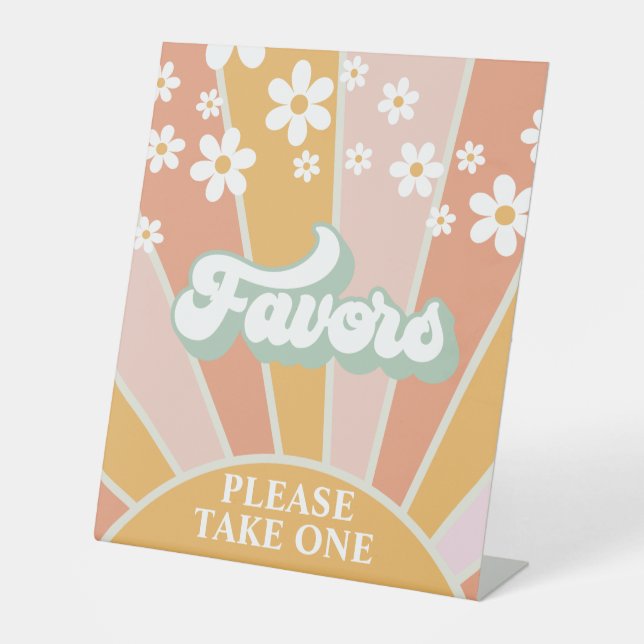 Signe De Table Symbole Super Retro Sunshine Faveurs (Recto)