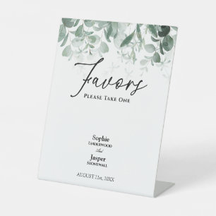 Signe De Table Symbole vert moderne Faveurs Mariage