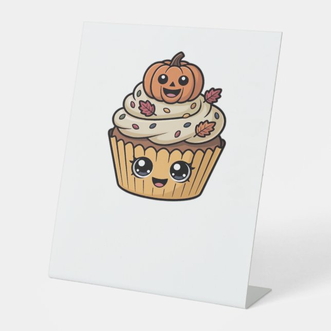 Signe De Table t-shirt classique kawaii thanksgiving cupcake (Recto)