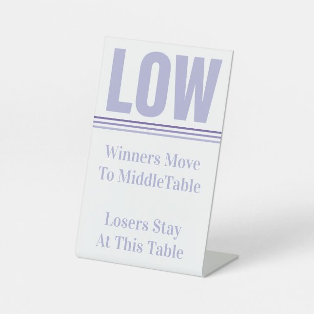 Signe De Table Table basse violet Bunco  (Recto)