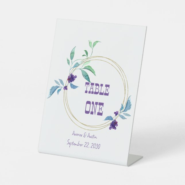 Signe De Table Table Blueberries (Recto)