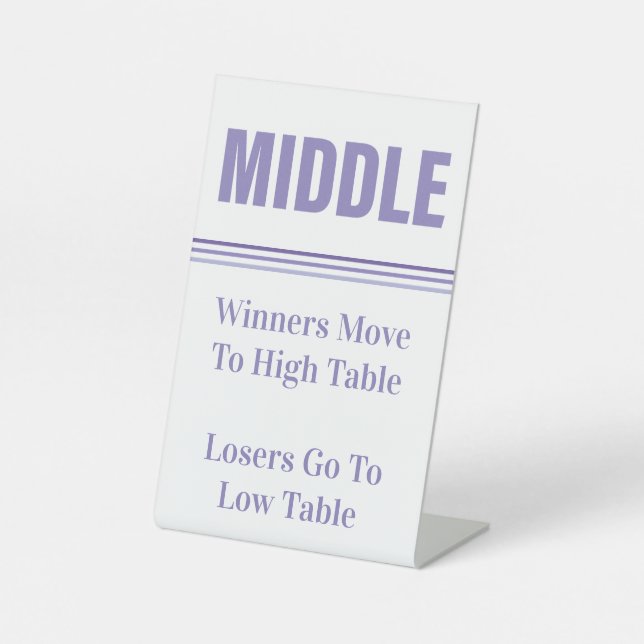 Signe De Table Table centrale violet Bunco  (Recto)