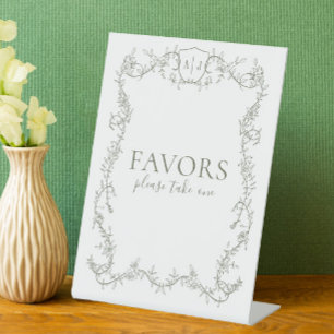 Signe De Table Table de cadeaux de mariage botanique Rose rampant
