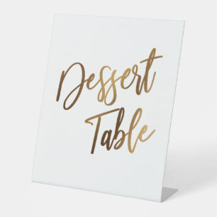 Signe De Table Table de desserts simple typographie écriture manu
