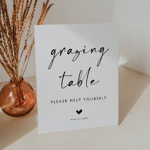 Signe De Table Table de Grazing de Mariage Minimaliste Moderne