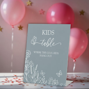 Signe De Table Table des enfants Fleurs de prairie