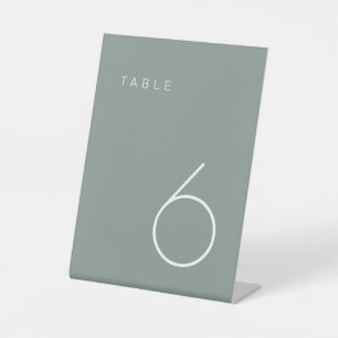 Signe De Table Table minimaliste moderne vert olive Tableau Numér