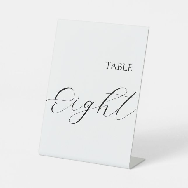 Signe De Table Table Numéro Huit  (Recto)