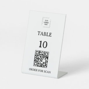 Signe De Table Table numéro QR Code de la table du restaurant Caf