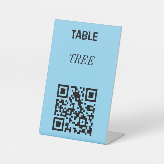 SIGNE DE TABLE TABLE PERSONNALISABLE DOMAINE DE CODE QR POUR REST (Recto)