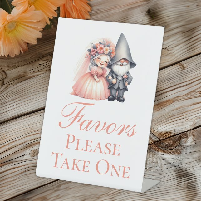 Signe De Table Table Whimsical Gnome Rustic Wedding Faveurs (Créateur téléchargé)