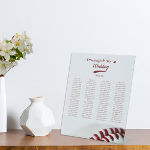 Signe De Table Tableau de Mariage de baseball