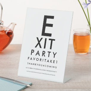 Signe De Table Tableau d'optométriste pour la fête de retraite