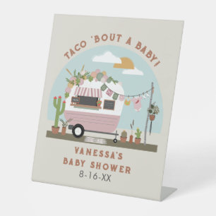 Signe De Table Taco Bout Un Bébé Boho Camper Baby shower Fille