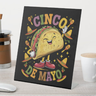 Signe De Table Taco Dansant Drôle Cinco De Mayo Fête Party
