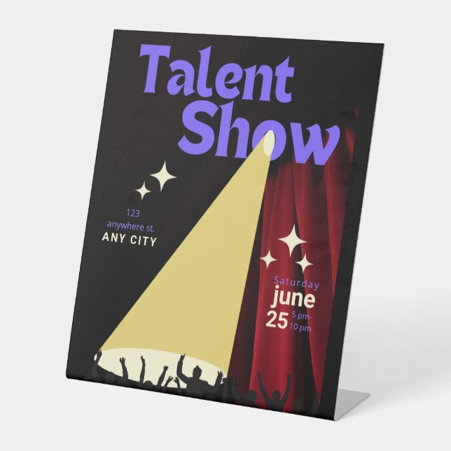 Signe De Table Talent Show FLyer, Show Flyer, Talent Contest (Recto)