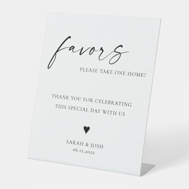 Signe De Table TANYA | Les faveurs de mariage signent avec vos no (Recto)