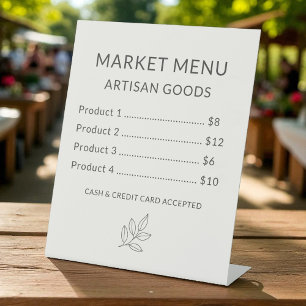 Signe De Table Tarifs minimalistes pour les petites entreprises n