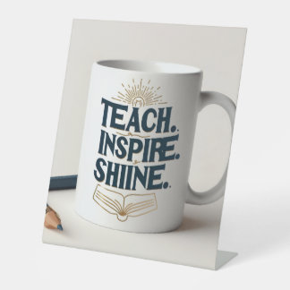 Signe De Table Teach. Inspire. Shine. Teacher Mug