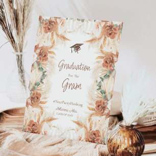 Signe De Table Teracotta Boho Graduation Hashtag