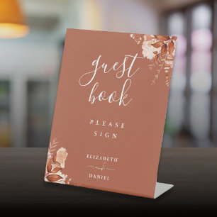 Signe De Table Terracotta Automne Automne Automne Rustique Floral