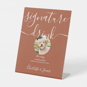 Signe De Table Terracotta Mariage Animaux de compagnie Signature 