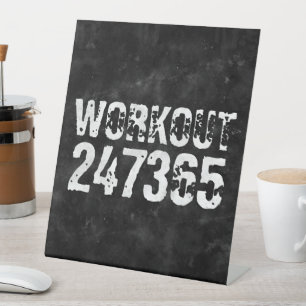 Signe De Table Texte usé et rayé Workout 247365 vintage
