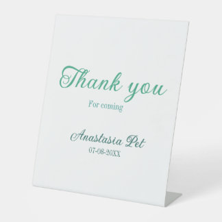 Signe De Table Thank you for coming birthday party add name date 