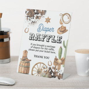 Signe De Table Thème Western Garçon Baby Shower