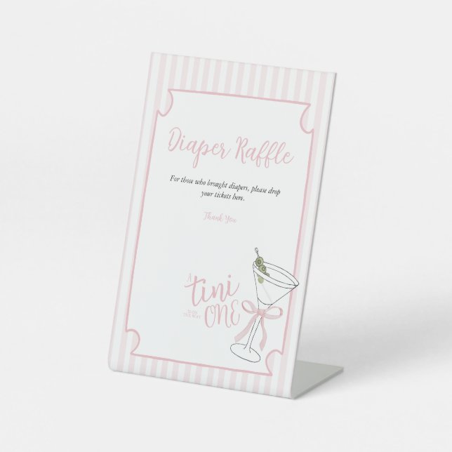 Signe De Table Tini One est sur le chemin Diaper Raffle Signal (Recto)