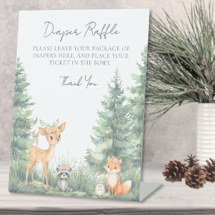 Signe De Table Tirage au sort de couches Animaux de la forêt de W