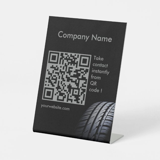 Signe De Table Tire mounting and balancing business card (Recto)