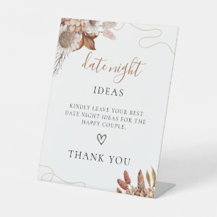 Signe De Table Tomber amoureux   Boho Date Fête des mariées de nu