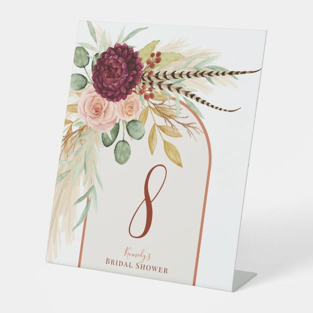 Signe De Table Tombez amoureux Rustique Bohème Arche rustique Flo (Recto)