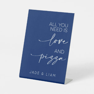 Signe De Table Tout Ce Dont Vous Avez Besoin Est Amour Et Pizza M