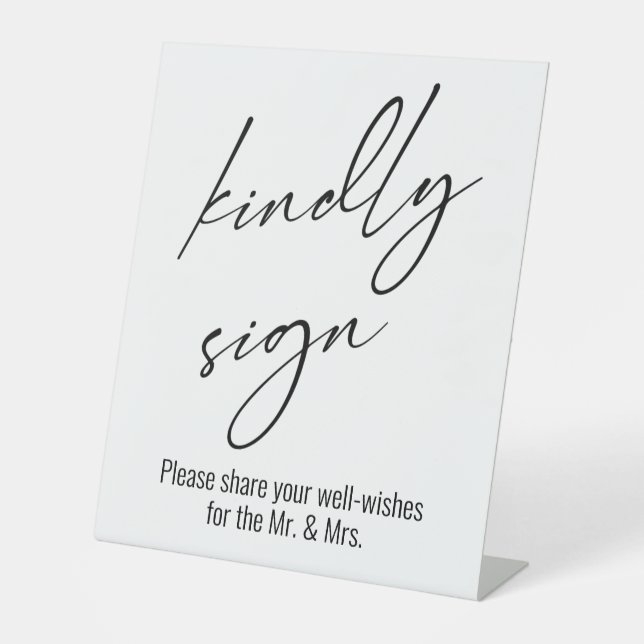 Signe De Table Typographie contemporaine de l'écriture manuscrite (Recto)