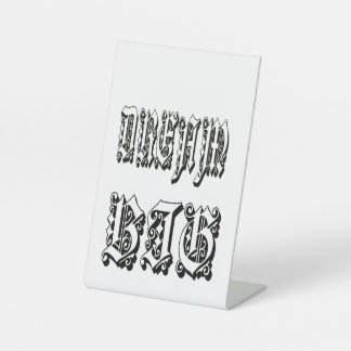 Signe De Table typographie gothique blackletter