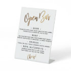 Typographie Manuscrite Simple Or Menu Bar Ouvert