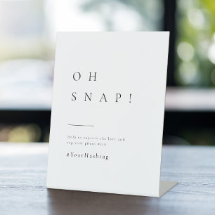 Signe De Table Typographie simple et élégante Mariage moderne Oh 