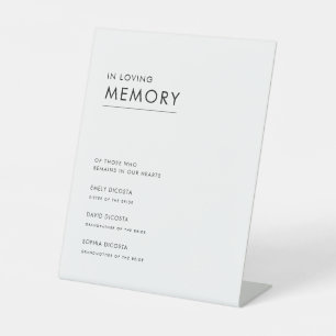 Signe De Table Typographie Simple Moderne En Mariage Mémoire Amou