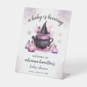 Signe De Table Un Bébé brasse Baby shower Halloween Bienvenue