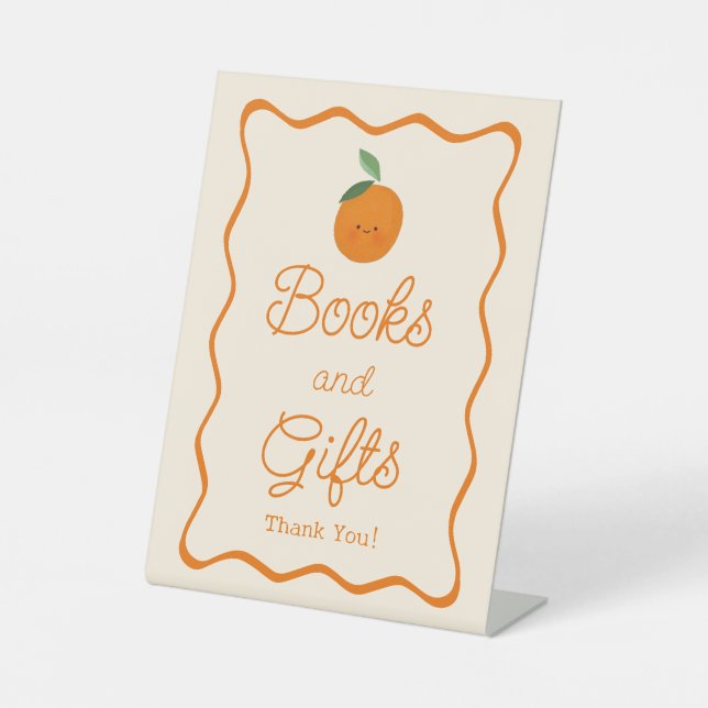 Signe De Table Un petit Baby shower Cutie Livres & Cadeaux (Recto)