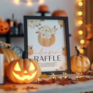 Signe De Table Un Petit Baby shower D'Automne Citrouille Déchets 