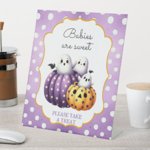 Signe De Table Un petit Boo mignon Ghost Halloween Les bébés sont